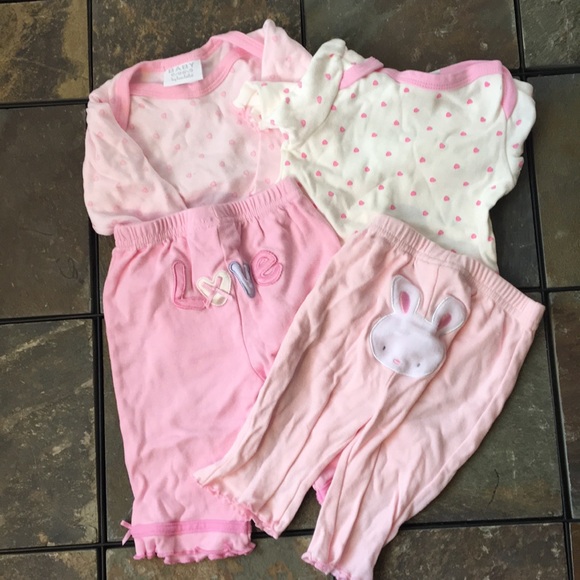 Bon Bebe Other - (3/$15) 2 Baby by Bon Bebe Pink and White Outfits